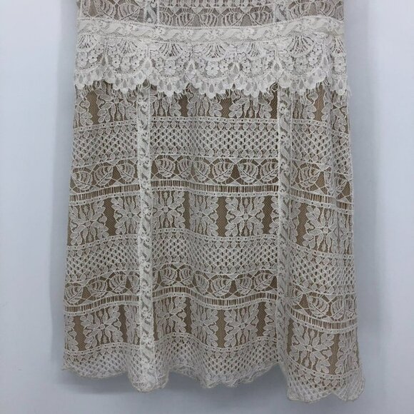 NWT Allsaints Melia Lace sleeveless mini Dress Size 6 in Oyster White - Picture 10 of 16